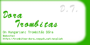 dora trombitas business card